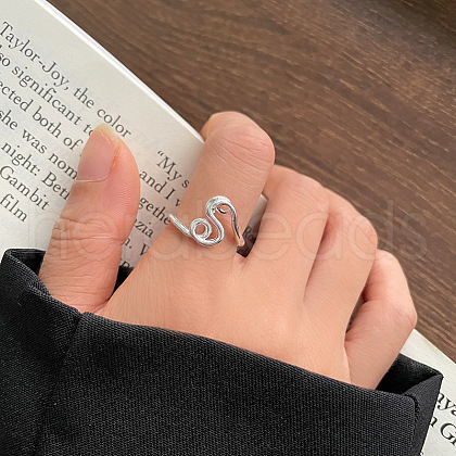 S925 Stainless Steel Cuff Rings for Women FS-WG79458-15-1