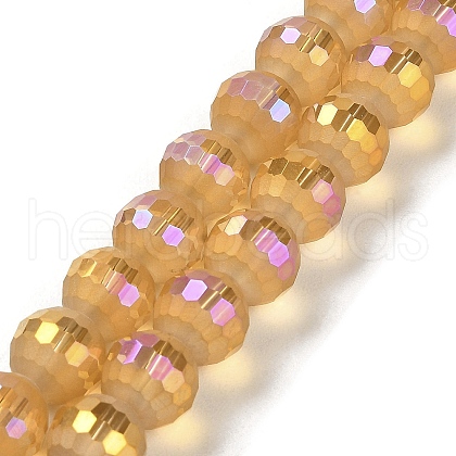 Electroplate Glass Beads Strands EGLA-Z001-03A-FP03-1