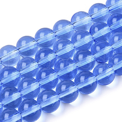 Transparent Glass Beads Strands GLAA-T032-T8mm-04-1