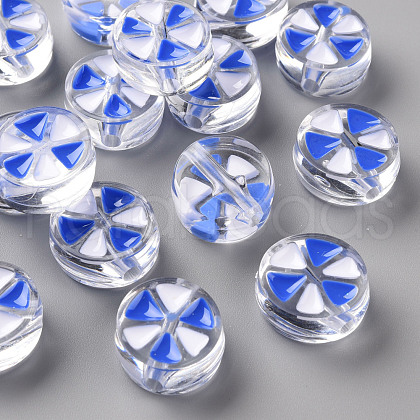 Transparent Enamel Acrylic Beads TACR-S155-005A-1