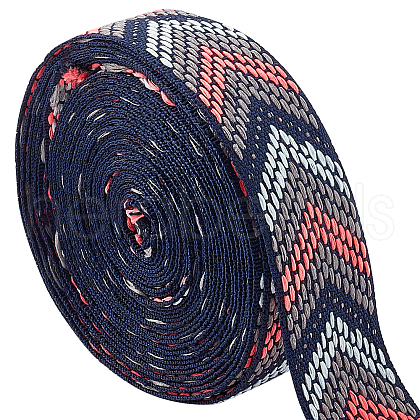 Gorgecraft Ethnic Style Embroidery Polycotton Ribbons OCOR-GF0001-56-1