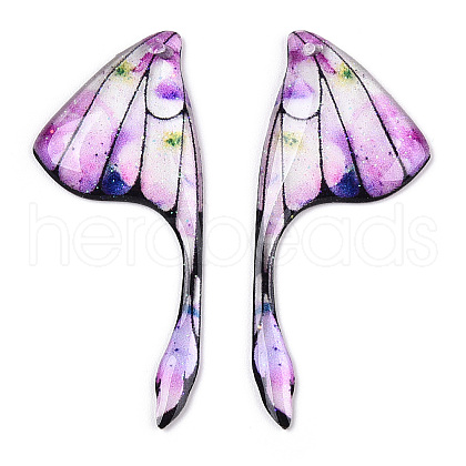 Epoxy Resin Wing Pendants RESI-TAC0021-96P-1