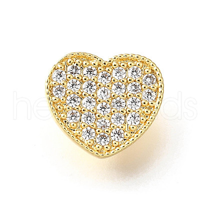 Brass Micro Pave Cubic Zirconia Charms KK-R222-01G-03-1