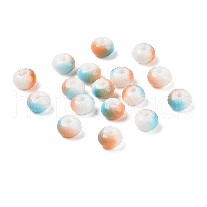 Opaque Spray Painted Glass Beads X1-GLAA-G118-01M-1