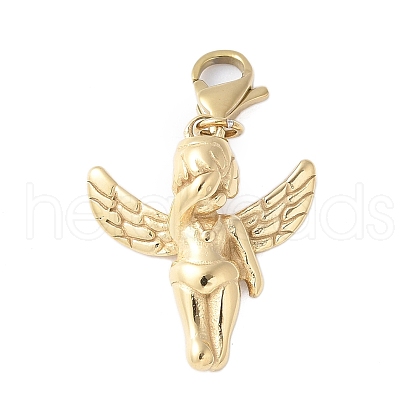 304 Stainless Steel Angel Pendant Decoration STAS-S165-17G-1