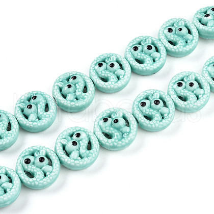 Handmade Porcelain Bead Strands PORC-N011-01B-1