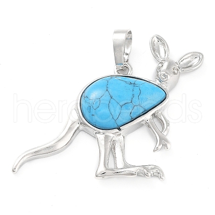 Synthetic Turquoise Pendants G-A176-A12-1
