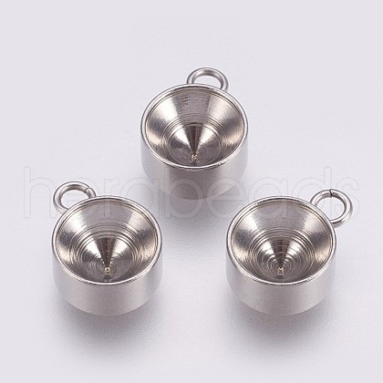 Tarnish Resistant 201 Stainless Steel Pendant Rhinestone Settings STAS-I088-L-01P-1