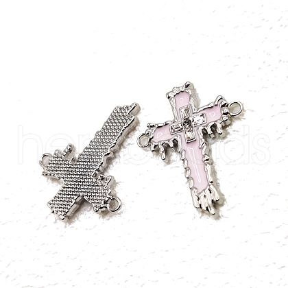 Stainless Steel Enamel Religion Connector Charms PW-WGCB49C-01-1