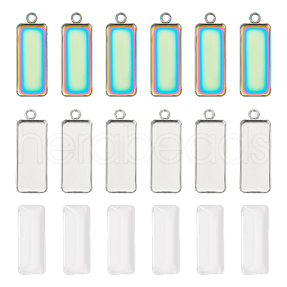 Unicraftale DIY Rectangle Pendant Making Kit DIY-UN0003-91-1