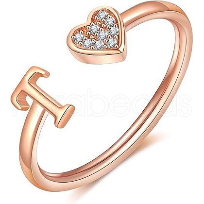 Adjustable Brass Rhinestone Cuff Rings FS-WG29D83-36-1