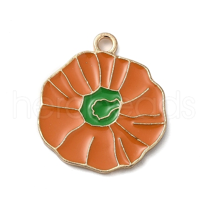 Thanksgiving Day Golden Tone Alloy Enamel Pendants ENAM-M002-02K-G-1