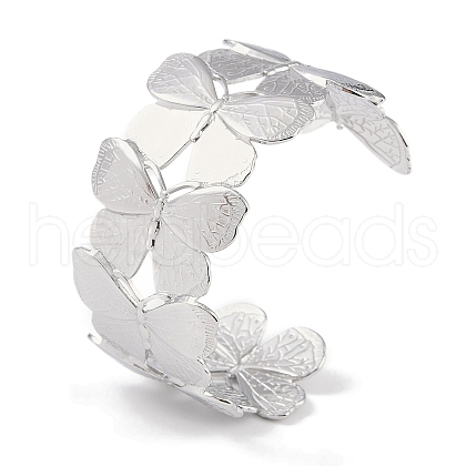 Non-Tarnish 304 Stainless Steel Open Cuff Bangles for Women BJEW-C071-07P-1