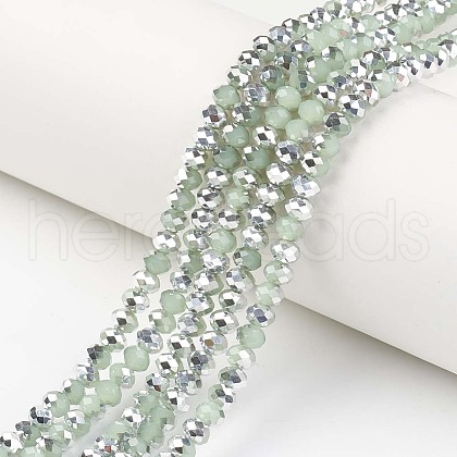 Electroplate Glass Beads Strands EGLA-A034-J8mm-M01-1