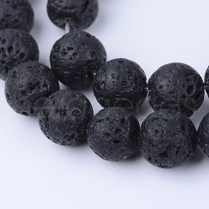 Natural Lava Rock Beads Strands X-G-Q462-10mm-24-1