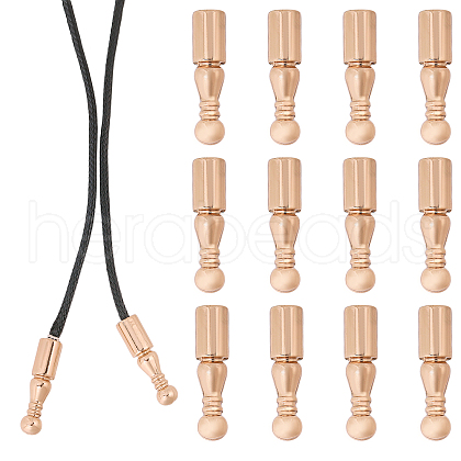 CHGCRAFT 12Pcs Alloy Cord Ends FIND-CA0009-70LG-1