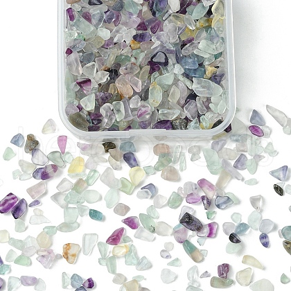 60G Natural Fluorite Chip Beads G-YW0001-64-1