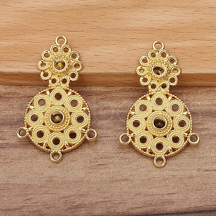 Alloy Chandelier Component Link Rhinestone Settings PW-WG1027A-02-1