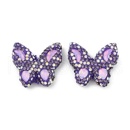 Handmade Polymer Clay Rhinestone Beads CLAY-NH0001-11C-1