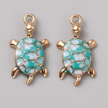 Alloy Enamel Pendants FIND-CJC0027-01G-08-1