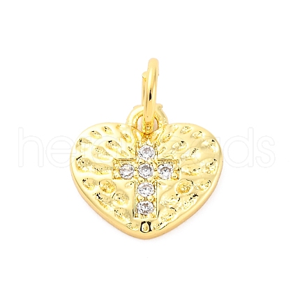 Brass Micro Pave Cubic Zirconia Pendants KK-D325-42G-1