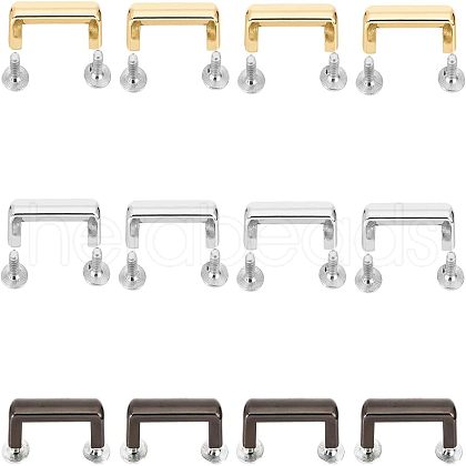 WADORN 12 Sets 3 Colors Zinc Alloy Bag Suspension Clasps FIND-WR0005-56-1
