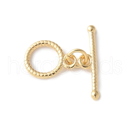 Eco-friendly Brass Toggle Clasps KK-D082-05G-A-1