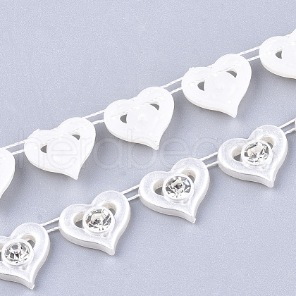 ABS Plastic Imitation Pearl Beaded Trim Garland Strand AJEW-S073-37-1