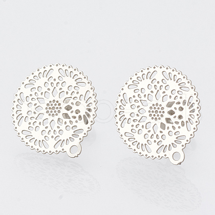 Non-Tarnish 304 Stainless Steel Stud Earring Findings STAS-S079-31B-1