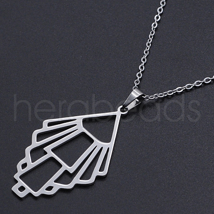 Non-Tarnish 201 Stainless Steel Pendant Necklaces NJEW-S105-JN609-45-1-1
