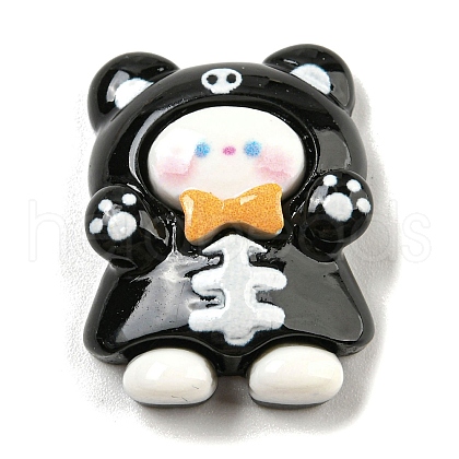 Halloween Theme Opaque Resin Decoden Cabochons RESI-E057-02D-1