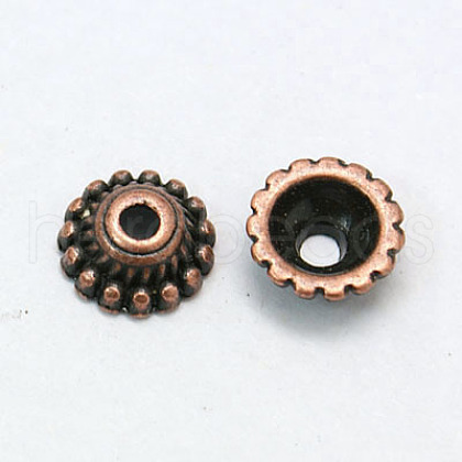 Tibetan Style Alloy Caps RLF1235Y-NF-1