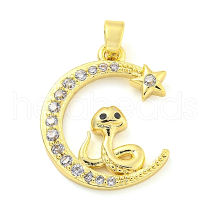 Brass Micro Pave Clear Cubic Zirconia Pendant FIND-Z044-03A-1