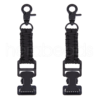 SUPERFINDINGS 2Pcs Polyester Fiber & Iron Braided Clamp AJEW-FH0005-39B-1