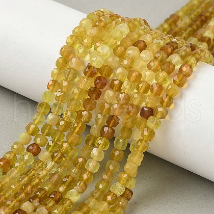 Natural Yellow Opal Beads Strands G-R013-C01-1