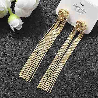 Brass Stud Earrings for Women EJEW-U050-01G-1
