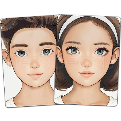 Plastic Makeup Painting Practice Board MRMJ-WH0101-002-1