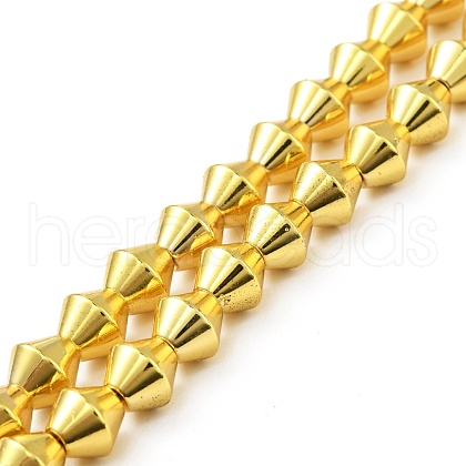 Electroplated Non-magnetic Synthetic Hematite Beads Strands G-G849-02G-1