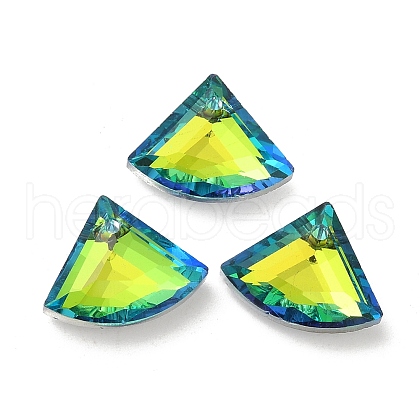Electroplated Glass Pendants EGLA-M029-03-02-1