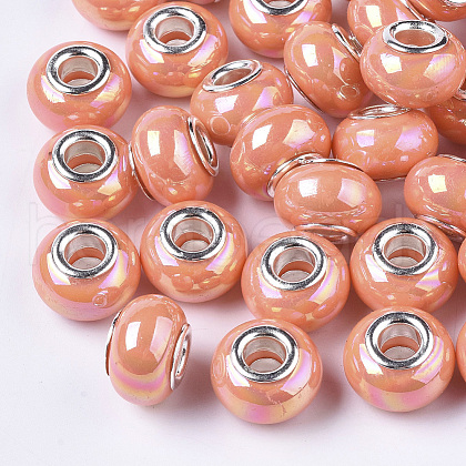 Opaque Resin European Beads RPDL-T038-007H-1