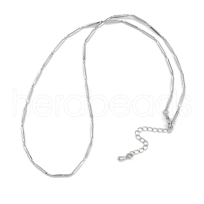 Rack Plating Brass Bar Link Chain Necklaces for Women NJEW-K382-01P-1