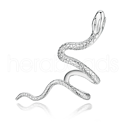 925 Sterling Silver Snake Cuff Earrings LU5013-1
