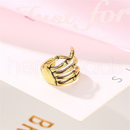 Halloween Skeleton Spine Punk Style Alloy Cuff Earrings WG4BD25-01-1