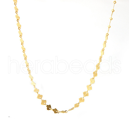 Stainless Steel Shell Shaped Link Chain Necklaces for Women PW-WGB8BCC-01-1