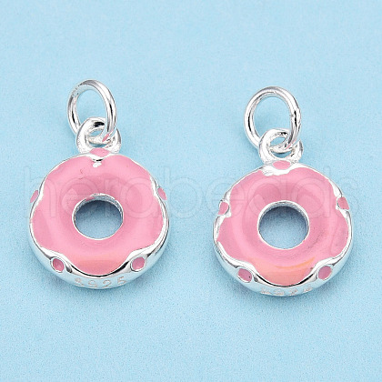925 Sterling Silver Enamel Charms STER-T004-03S-1