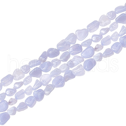 ARRICRAFT Natural Blue Lace Agate Beads Strands G-AR0002-70-1