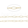 Ion Plating(IP) 304 Stainless Steel Textured Horse Eye Link Chains CHS-I020-01B-G-2