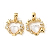 Brass Micro Pave Cubic Zirconia Pendents KK-R210-09G-1