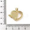 Brass Micro Pave Clear Cubic Zirconia Pendants KK-A221-19G-G-3