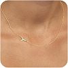 Brass Initial Link Chain Necklaces for Women FS-WG848C9-25-1